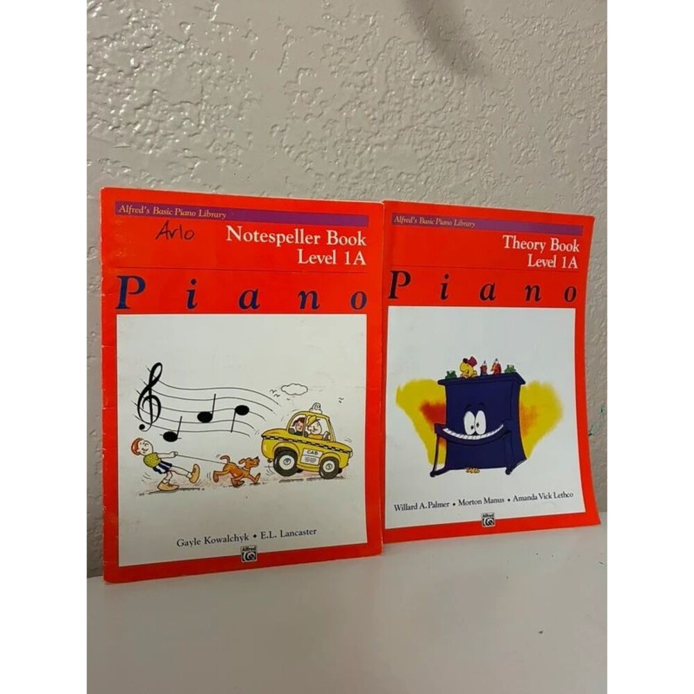 Lot of two piano workbooks for children